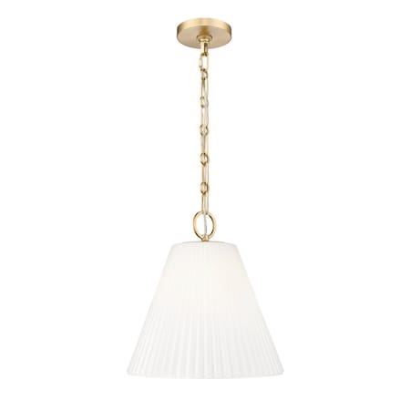 Z-Lite Alaric 1 Light Pendant, 14in. W x 15in. H, Modern Gold 3042P14-MGLD